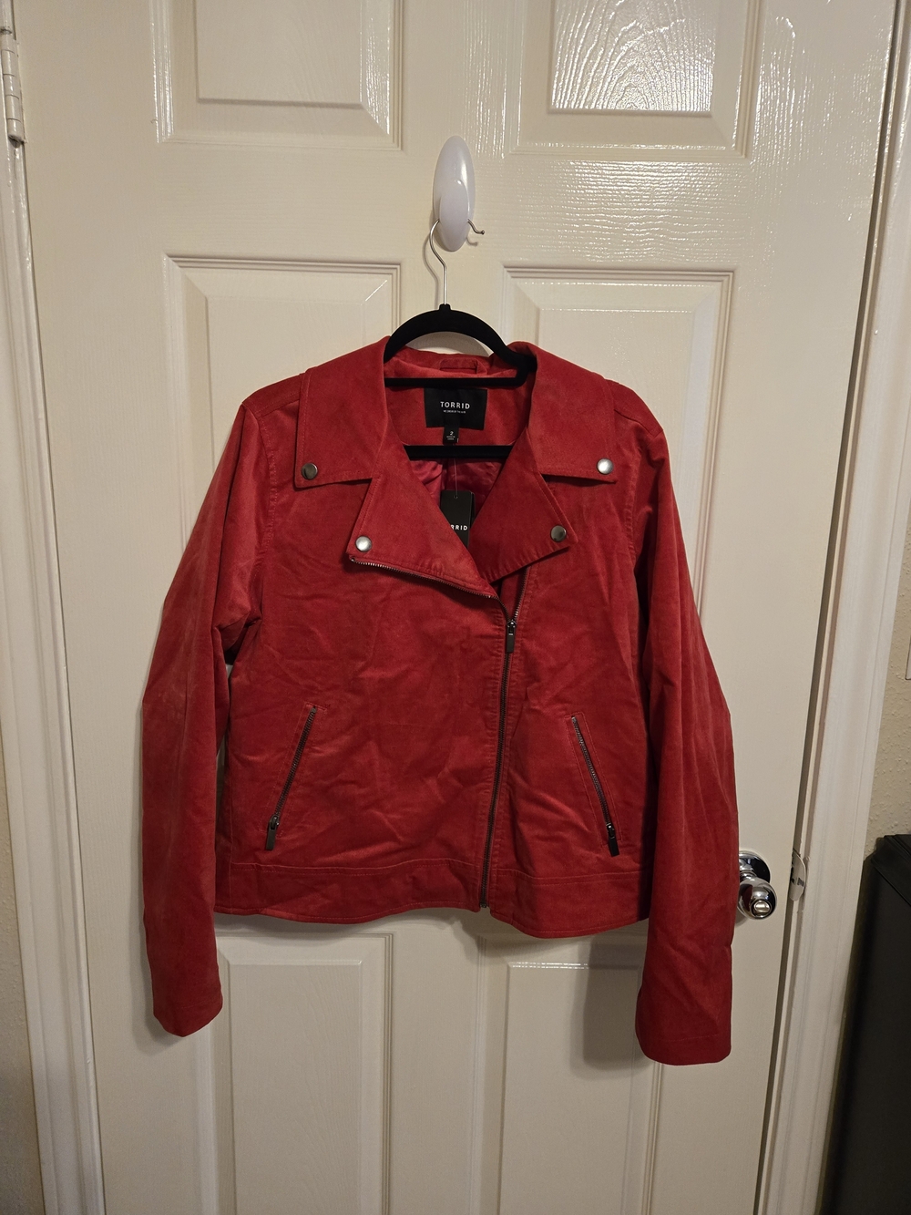 Torrid Red Velvet  Moto Jacket